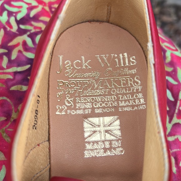 🏴󠁧󠁢󠁥󠁮󠁧󠁿 Jack Wills Made in England Red Leather Oxfords UK 6 - Picture 11 of 17